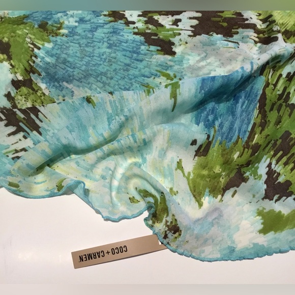 Coco + Carmen Lightweight Asymmetrical Poncho - Picture 4 of 5